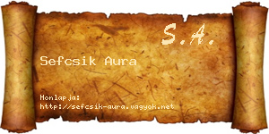 Sefcsik Aura névjegykártya
